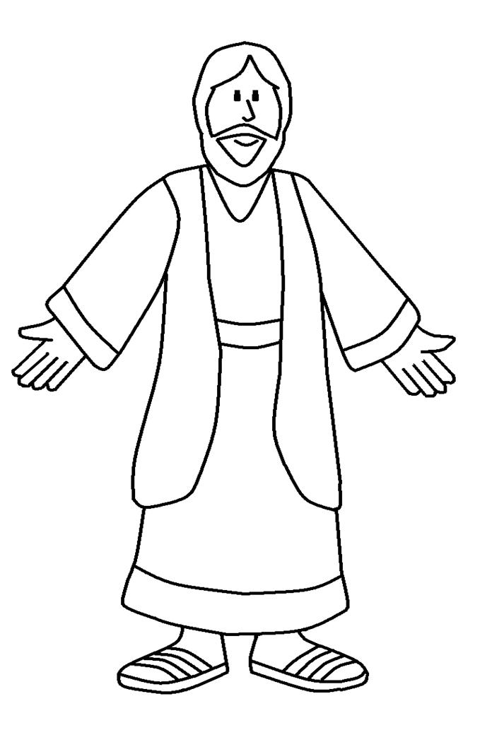 Simple Pencil Of Jesus Coloring Pages